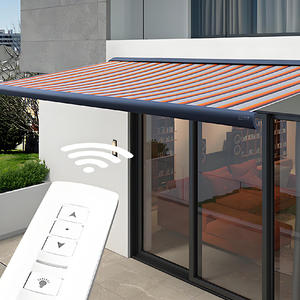 Toldo retráctil motorizado <span class=keywords><strong>para</strong></span> exteriores, sombrilla, brazo de <span class=keywords><strong>manivela</strong></span>, toldo de casete retráctil, toldo de aluminio <span class=keywords><strong>para</strong></span> Patio y hogar - Product Image 1