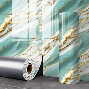 40x300cm DIY Self-adhesive <strong>Waterproof</strong> <strong>Wallpaper</strong> 3D Marble PVC Panels Oil-proof Home Decor <strong>for</strong> Kitchen Cabinet <strong>Bathroom</strong> - Product Image 4