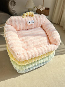 Umwelt freundlicher kleiner Hund Winter warmes Haustier Sofa Modernes festes Muster Weiches Kissen Welpen bett Beliebte <span class=keywords><strong>Online</strong></span>-Hundes chlaf matte - Product Image 4