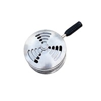 Tempat Arang Hookah Arab dari Aluminium Alloy Berlapis Metalik, Anti Panas, Tahan Angin, Dilengkapi Kertas Timah