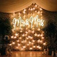 Neonawall En gros, enseigne néon LED personnalisée Mr & Mme, décoration de toile de fond pour mariage et anniversaire, IP65, cadeau pour jeunes mariés
