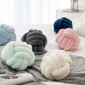 Prix bon marché <span class=keywords><strong>tressé</strong></span> <span class=keywords><strong>coussin</strong></span> noeud oreiller <span class=keywords><strong>boule</strong></span> maison oreillers décoratifs et coussins jeter oreiller décor - Product Image 1