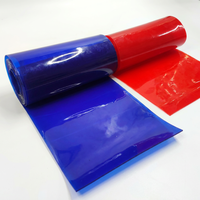 Rideau à lanières en PVC sur mesure, à nervures, bleu, rouge, transparent, pour entrepôt frigorifique, congélateur, anti-insectes LANGFANG WANMAO