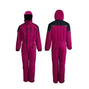 Wholesale Winter Outdoor Thick Padded Ski Wear One Piece Ski Outfits Women Skiing Suit