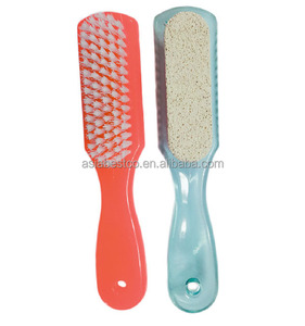 Dusch-Fußbürste Pediküre-Bürste Doppelseitige Fußmassage-Spa-Badebürste mit Bimsstein - Product Image 4
