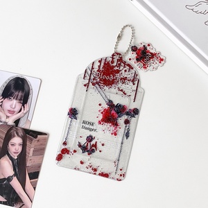 Nouvel Arrivage – Porte-cartes PVC Gothique Fleur de 3 Pouces, Étui Transparent pour Photocards K-Pop, Housse pour Carte de Transport, Breloque Mignonne pour Sac - Product Image 5