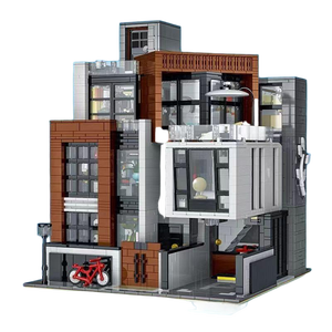Set de Bloques de Construcción de Villas Modernas de Alta Gama, Escala 1:72, Plástico ABS, Juguete Educativo para Niños, Serie Calle de la Ciudad, Venta al por Mayor OEM - Product Image 1