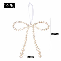 Pendentif en forme de flocon de neige avec nœud en perles fait main, décoration de Noël pour l'arbre, décoration festive pour la maison, mini décoration suspendue pour créer une ambiance festive