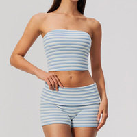 Nouvel ensemble de soutien-gorge de sport réversible en polaire et short taille haute sculptant le ventre et rehausseur de fesses pour femme, vêtements de sport respirants pour la gym