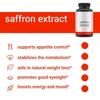 Meilleur prix Safran en gros Extrait pur de safran Capsules Complément alimentaire Soutien de l'humeur et des yeux pour les femmes et les hommes adultes