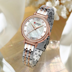 Reloj CURREN 9087 de Primera Marca para Mujer, Diseño Simple y Moderno, Cuarzo, Acero Inoxidable, Clásico, Elegante, con Diamantes, Resistente al Agua - Product Image 3