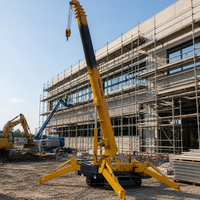Mini-grue araignée de 12 tonnes avec une hauteur de levage de 22 mètres pour les travaux de construction d'infrastructure sur site