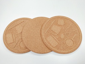 7,28 "<span class=keywords><strong>de</strong></span> diámetro 0,39" <span class=keywords><strong>de</strong></span> espesor 3D en relieve antideslizante Hot Pot Mat <span class=keywords><strong>corcho</strong></span> Trivet moldeado mantel mesa <span class=keywords><strong>de</strong></span> comedor Mat fuera <span class=keywords><strong>de</strong></span> <span class=keywords><strong>corcho</strong></span> - Product Image 4