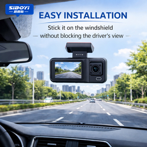 Caméra embarquée triple objectif 3 canaux 1080P avec vision nocturne IR LED, système de surveillance de stationnement et enregistreur vidéo G-Sensor - Product Image 6