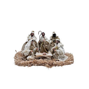 Crèche en résine artisanale, figurines religieuses de Noël décoratives et objets de collection - Product Image 1