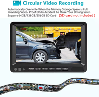 7 pouces étanche DVR Split Monitor double vue arrière caméra de recul grands véhicules système de recul pour Semi Box Truck RV