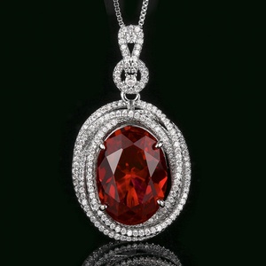 Fashion Jewelry Multi-color Cubic Zirconia Pendant Elegant Smooth Brass Oval <b>Locket</b> Necklace for Women Casual & Office Wear - Product Image 4