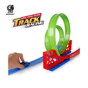 Divertido DIY assemblys atrás de curva ranura coche de juguete pista para los niños - Product Image 1