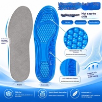 Semelles intérieures en velours TPE pour chaussures de sport, unisexes, à motif nid d'abeille, antidérapantes, absorbant les chocs, douces, respirantes, absorbant la transpiration