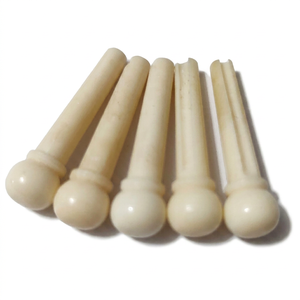 Indian Manufactured High Quality OX Bone White Guitar Bridge Pins for Acoustic Guitar & Ukulele Accessories by MA International - Product Image 1