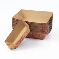 Barquette alimentaire en papier kraft jetable avec revêtement PLA/PE, barquette en papier pour restauration rapide