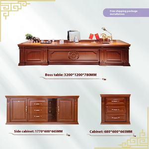 High-end lüks L i-şekilli direktör ofis masası yöneticisi ceo'su patron ofis mobilyaları E0 MDF çözümleri masa ofis yönetici masası - Product Image 2