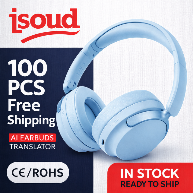 Cross-Border Private Model Wireless Headset Noise Reduction Long Endurance Foldable Design for Game On-Ear AI Earbuds