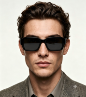 Lunettes de soleil polarisées TAC à monture épaisse de 10 mm, dégradées, carrées, en acétate, pour hommes, idéales pour la conduite et les activités de plein air – Collection 2026