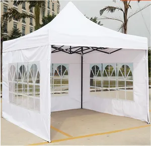 바람 방지 접는 팝업 스크린 텐트 Toldos De Pvc 투명 3X3 투명 플라스틱 팝업 캐노피 벽 접는 텐트