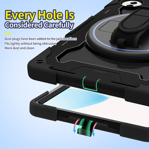 Étui de <span class=keywords><strong>tablette</strong></span> en silicone antichoc avec bandoulière intégrée pour Honor Pad <span class=keywords><strong>10</strong></span> 12,1 <span class=keywords><strong>pouces</strong></span>, avec béquille rotative et dragonne - Product Image 5