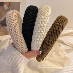 Diademas de Punto de Alta Gama para Otoño e Invierno, Diademas Tejidas con Bordes Anchos <span class=keywords><strong>y</strong></span> Diademas Altas para Mujer - Product Image 3