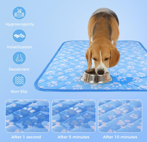 DOUBLEFLY Zelfkoelende Huisdierenmat Honden/Katten Thermisch Veranderende Polyestervezelmat Antislip Bodem Afneembaar Wasbaar Opvouwbaar <span class=keywords><strong>Bed</strong></span> - Product Image 6