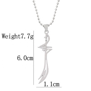 <span class=keywords><strong>Imam</strong></span> para <span class=keywords><strong>Ali</strong></span> Sword Colgante de acero inoxidable Animación religiosa Derivados Joyería Regalo Collar para musulmanes - Product Image 3