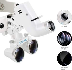 3.5X-420検査と手術歯科用双眼ルーペヘッドバンド拡大鏡LEDライト、充電式バッテリー - Product Image 3