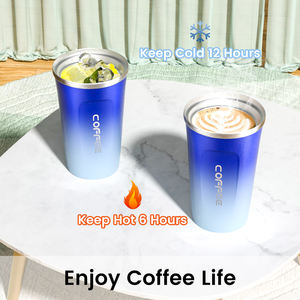 Vaso de <span class=keywords><strong>café</strong></span> de viaje de acero inoxidable personalizado, taza de leche de <span class=keywords><strong>café</strong></span> con pantalla de temperatura inteligente con tapa - Product Image 4