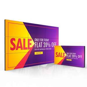 Màn Hình Video Trong Nhà 46 49 55 Inch Độ Sáng 500CD Màn Hình Ghép Nối 3X3 Cạnh Siêu Hẹp Tường Video DID <span class=keywords><strong>LCD</strong></span> - Product Image 1