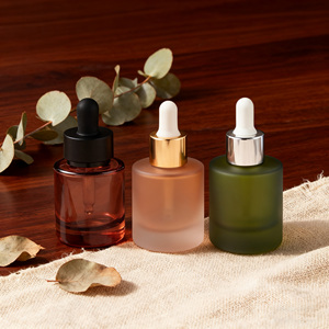 1oz <span class=keywords><strong>30ml</strong></span> thủy tinh mờ trong suốt dầu mỹ phẩm chăm sóc da huyết thanh Chai nhỏ giọt Matte tinh dầu chất lỏng đóng gói chai - Product Image 1
