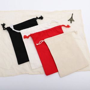 Pochette à cordon imprimée avec logo, emballage pour bijoux, sacs cadeaux, sac à cordon en coton pour cosmétiques, personnalisé - Product Image 4