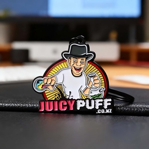 Porte-clés personnalisé en métal émaillé souple ou dur, motif fleur dorée 2D/3D, idéal pour les cadeaux promotionnels d'entreprise - Product Image 3