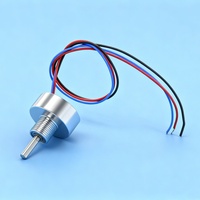 TOPVR Potentiomètre à effet Hall à double roulement, sortie 5V, capteur d'angle à effet Hall sans contact 22mm, montage à bride rotative à 360° MA22