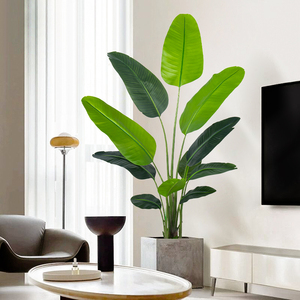 Décoration verte Grandes plantes artificielles Oiseau de paradis Bananier artificiel Fleurs et plantes décoratives pour la maison et le bureau - Product Image 3