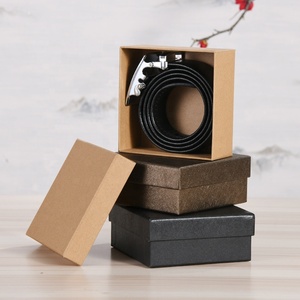 Type de tiroir en carton de boîte d'emballage de ceinture pour hommes de haute qualité avec revêtement UV stratification mate gaufrage Logo personnalisé accepté - Product Image 3