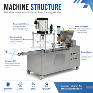 เครื่องกดแป้งพิซซ่าสแตนเลสพร้อมสายพานลำเลียงสำหรับการผลิตเบเกอรี่ - Product Image 4