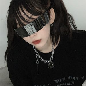All'ingrosso futuristico avvolgente <span class=keywords><strong>occhiali</strong></span> da sole Punk <span class=keywords><strong>occhiali</strong></span> da festa con lenti monopezzo per uomo donna - Product Image 2
