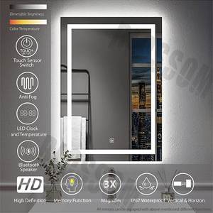 Muebles de Baño Sin Marco con LED, Conexión WiFi, Espejo <span class=keywords><strong>Antivaho</strong></span> con Bluetooth y Ajuste de Temperatura - Product Image 4