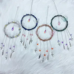 คุณภาพสูงคริสตัลธรรมชาติ DIY/ดวงจันทร์หัวใจกรวดตกแต่ง Sun Catcher