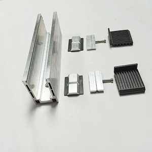 Lamel recinzione esterno balcone vetro Frameless balaustra morsetto ringhiera Led striscia di alluminio a forma di U canale Profie ringhiera - Product Image 2
