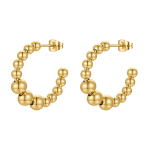 Trending <b>Hook</b> Hoop <b>Earrings</b> Stainless Steel Gold Plated Hypoallergenic Women's Fashion Jewelry Large Size - Product Image 2