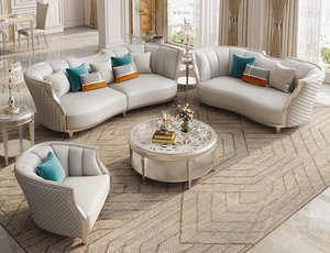 โต๊ะกาแฟกระจกนิรภัยโต๊ะกลมทำจากไม้เนื้อแข็งโต๊ะกาแฟสไตล์อเมริกันเรียบง่ายอพาร์ทเมนต์ขนาดเล็กทันสมัย - Product Image 4