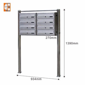 Đứng miễn phí thép không gỉ căn hộ hộp thư với 8 thư lưu trữ đơn vị - Product Image 2